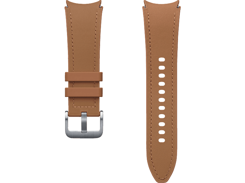 SAMSUNG Hybrid Eco-Leather Band (20 mm, S/M), Ersatzarmband, Samsung, Camel