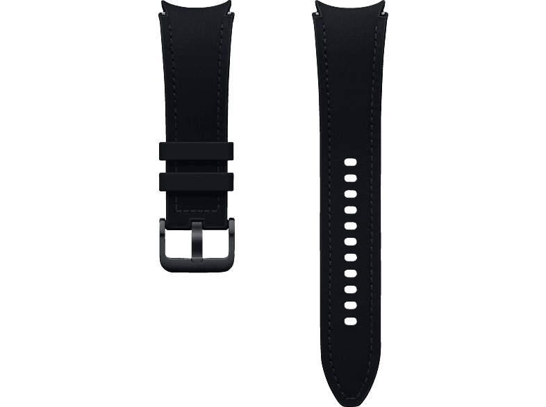 SAMSUNG Hybrid Eco-Leather Band (20 mm, M/L), Ersatzarmband, Samsung, Black