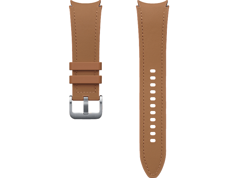 SAMSUNG Hybrid Eco-Leather Band (20 mm, M/L), Ersatzarmband, Samsung, Camel