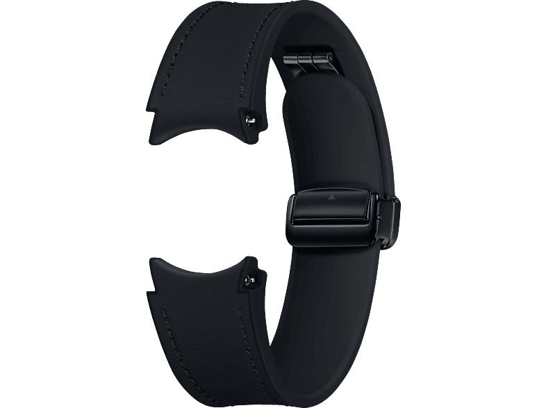 SAMSUNG D-Buckle Hybrid Eco-Leather Band (20 mm, M/L), Ersatzarmband, Samsung, Black