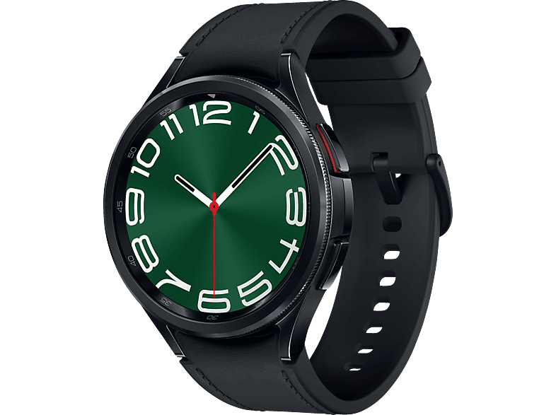 SAMSUNG Galaxy Watch6 Classic 47 mm Smartwatch Kunstleder, M/L, Black