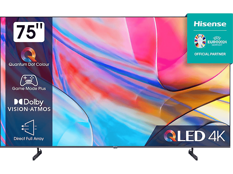 HISENSE 75A7KQ QLED TV (Flat, 75 Zoll / 189 cm, 4K, SMART TV, VIDAA U)