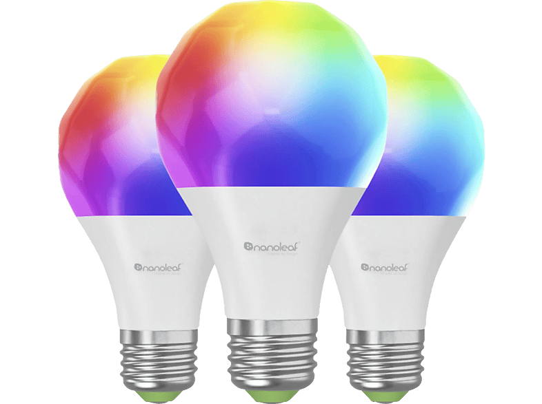 NANOLEAF Essentials Matter Smart Bulb E27 3er Pack Smarte Glühbirne Multicolor, Warmweiß, Tageslichtweiß