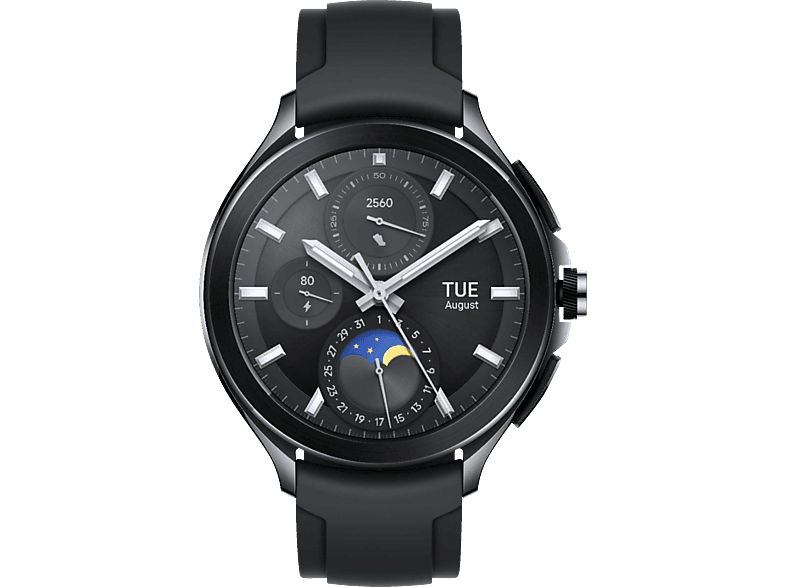 XIAOMI Watch 2 Pro, BT Smartwatch Aluminium Fluorkautschuk, 22 mm, Black