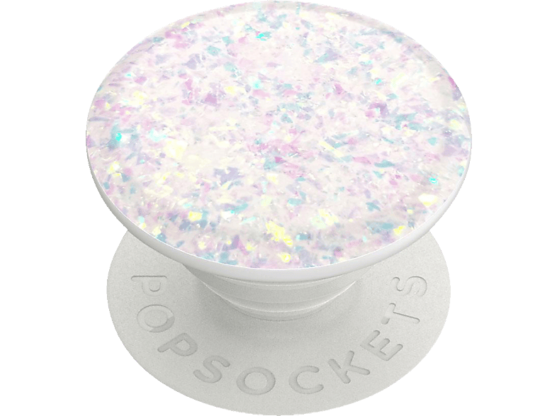 POPSOCKETS PopGrip Iridescent Confetti White Handyhalterung, Weiß