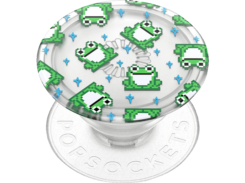 POPSOCKETS PopGrip PlantCore Handyhalterung, Translucent 8 Bit Frogs