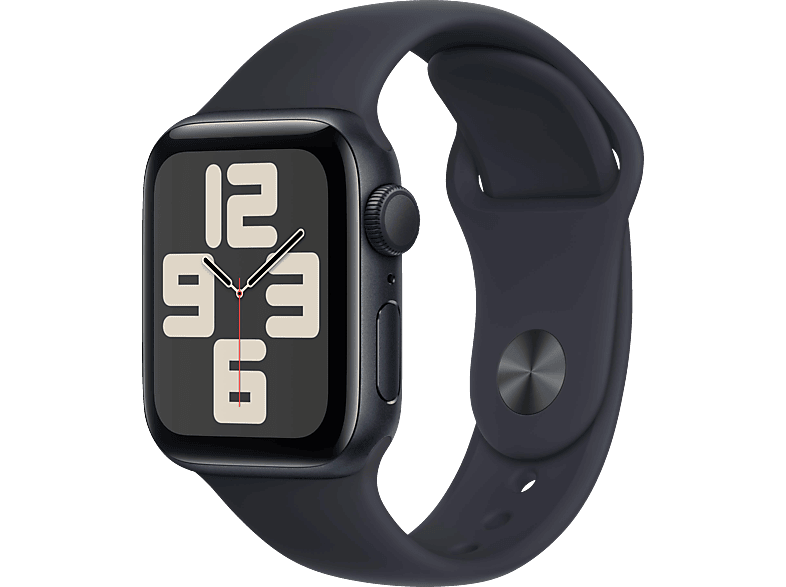 APPLE Watch SE (2023) GPS 40 mm Smartwatch Aluminium Fluorelastomer, 130-180 mm, Mitternacht