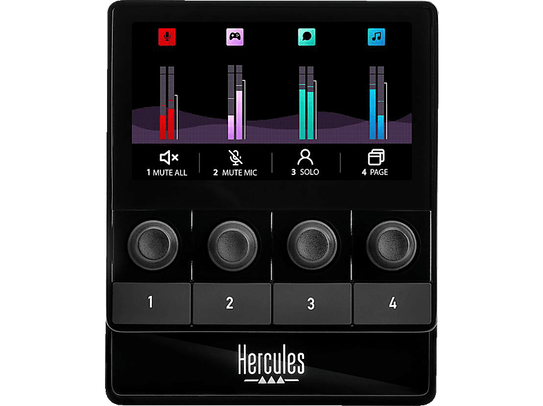 HERCULES Stream 100 Audio Controller, Schwarz