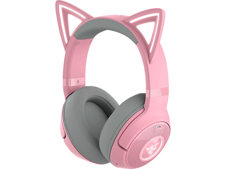 RAZER Kraken Kitty V2, Over-ear Gaming Headset Bluetooth Quartz Pink