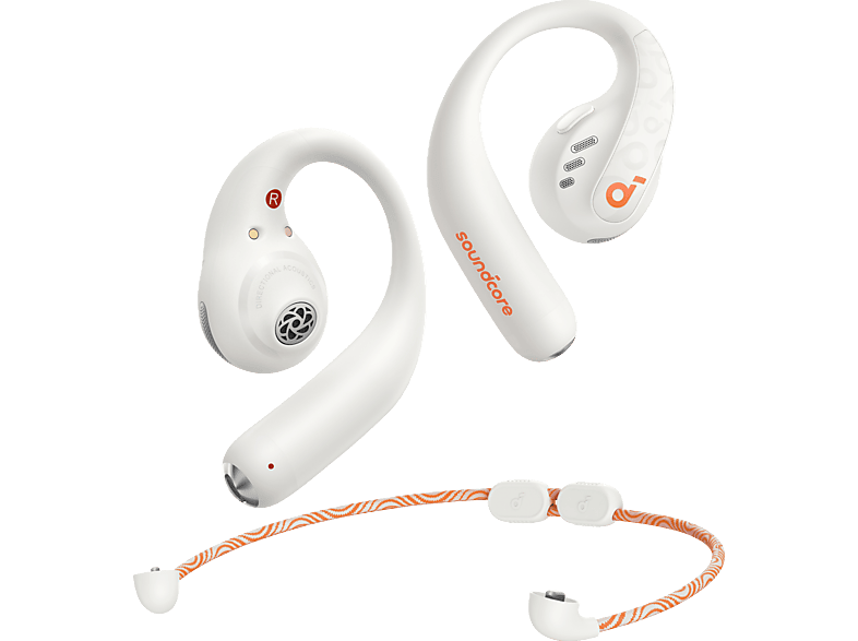 SOUNDCORE BY ANKER AeroFit Pro, Open-ear Kopfhörer Bluetooth Schneeweiß