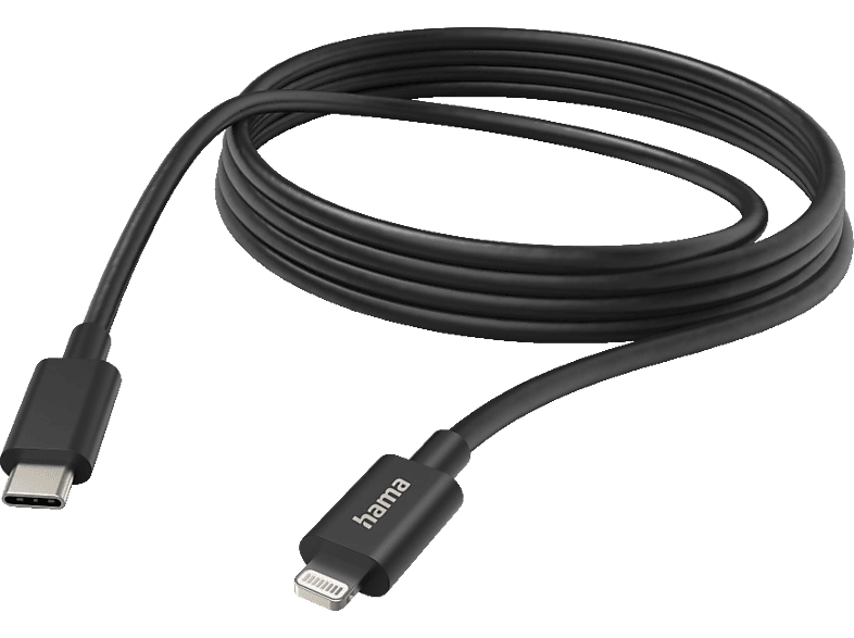 HAMA USB-C auf Lightning, Ladekabel, 3 m, Schwarz