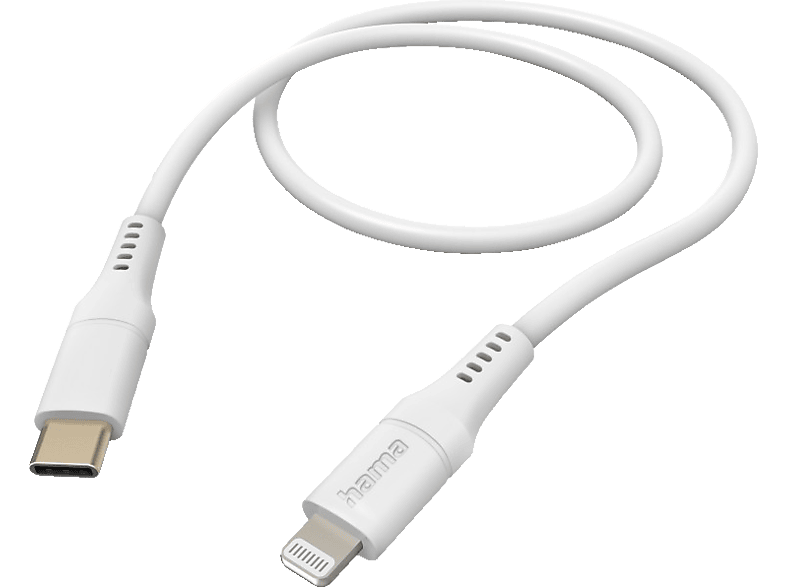 HAMA Flexible USB-C Lightning, Ladekabel, 1,5 m, Weiß