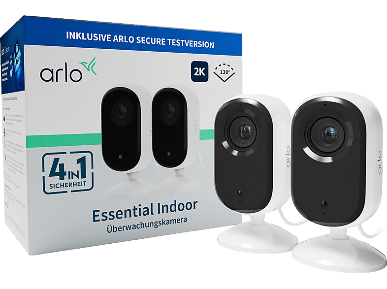 ARLO 2er Pack Essential 2K Indoor, Überwachungskamera