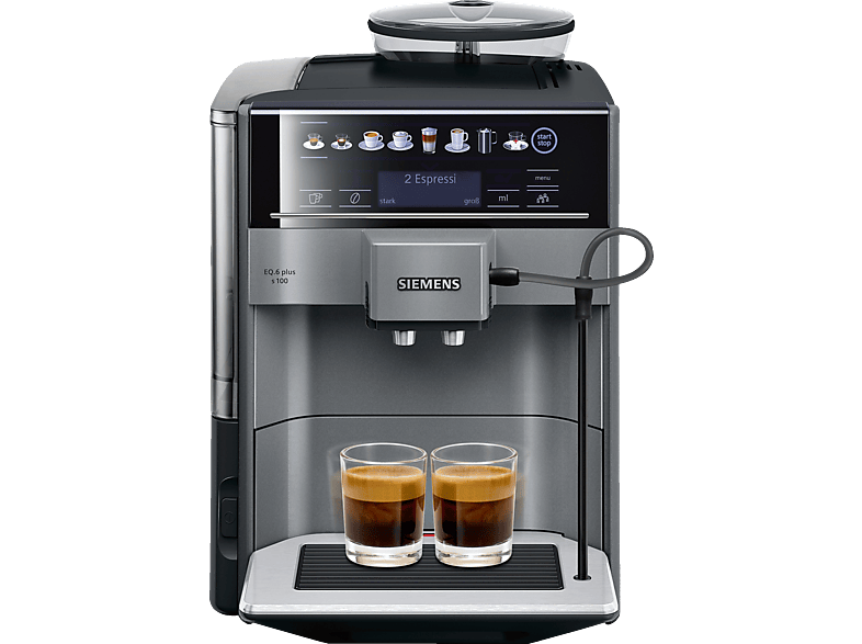 SIEMENS TE651509DE EQ.6 Plus S100 Kaffeevollautomat Schwarz/Titanium metallic