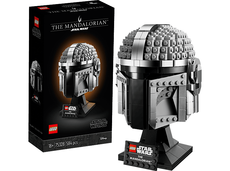 LEGO Star Wars 75328 Mandalorianer Helm Spielset, Mehrfarbig